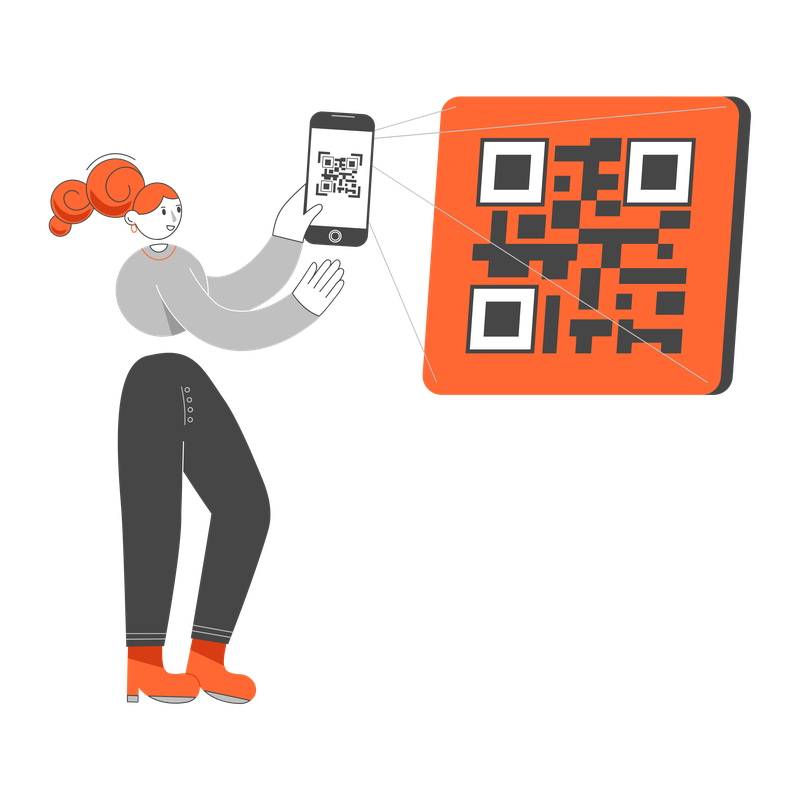 Scan QR Code sur smartphone pour gestion de flotte